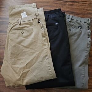 Men's Classic Chino Pants - Tan, Black, and Gray